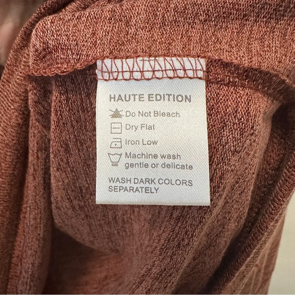 Haute Edition Womens Varsity Stripe Long Sleeve Comfy Jersey Top Shirt Large - Picture 5 of 9